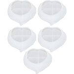 5 pi�ces moule en silicone pour r�sine �poxy en forme de feuille - plaque diy d�corations faites main ...