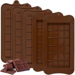 5 pi�ces moule tablette chocolat, antiadh�sif moule chocolat, moule silicone tablette de chocolat pour ...