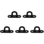 5 pi�ces plaque ?il acier inox crochet plafond renforc� porte fixation boucle ovale noir 5mm / 0. 20in ...