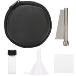 5 pi�ces / set coffret fumeur portable avec �tui de rangement, flacon � tabac et entonnoir en verre - ...