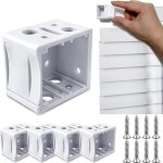 Ensemble de 1 support de rideau blanc, supports de fixation pour rail de store, installation facile pour ...