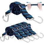 5 pi�ces tendeurs elastique avec crochets, 1m corde elastique plate tendeur, tendeur elastique r�glables ...