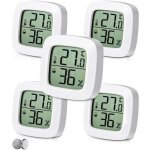5 pi�ces thermom�tre hygrom�tre interieur num�rique, indicateur du niveau de confort, petit thermom�tre ...