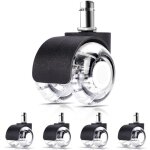 5 roulette pour chaise de bureau 11 x 22 mm - convient pour tous les sols - roulements silencieux � 360�, ...