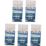 5 sets leurres de p�che � plumes lumineux, app�ts fluorescents, hame�ons en acier au carbone avec 5 hooks ...