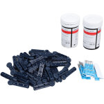 50 bandelettes de test de glyc�mie avec lancettes, r�sultats rapides et pr�cis pour le contr�le du diab�te ...