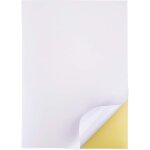 50 feuilles 210 x 297 mm, a4 papier autocollant pour imprimante �tiquettes autocollantes blanc mat 1 ...