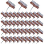 50 pcs patin chaise a clouer 24mm marron tampon chaise en feutre pour prot�ger pieds des meubles