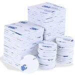 50 pi�ces autocollants double face, ruban mousse adh�sif fort, autocollants imperm�ables blancs, carr� ...
