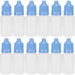 50 pi�ces flacons compte - gouttes vides 5ml souples pour liquides avec bouchons bleus