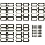 50 pi�ces porte etiquettes cadre, porte - �tiquettes en m�tal, porte - �tiquettes pour cartes de nom ...