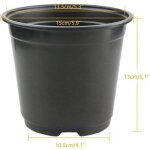 Un lot de 50 pots de fleurs en plastique noir, de 15 cm de diam�tre, adapt�s aux plantes grasses, aux ...