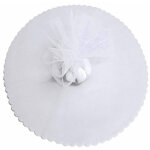 50 voiles de tulle pour drag�es de mariage organza rond mariages bapt�mes graduations drag�es blanc