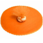 50 voiles de tulle pour drag�es de mariage organza rond mariages bapt�mes graduations drag�es orange