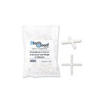 Croisillons 2 mm en croix pour carrelage et fa�ence - 500 pcs - longueur 27 mm, largeur 2 mm, hauteur ...