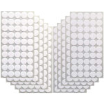 500 pastilles adh�sives blanches de 19 mm de diam�tre (250 paires), autocollantes, avec syst�me de fixation ...