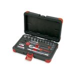 Bo�tier de cl� � douille bihex 1 / 4 34 pi�ces dogher 501 - 002