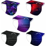 50pcs (1 + 2 + 3 + 4 + 5) chaque 10 hommes et femmes protection trois couches tie - dye masque d'impression ...