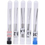 50pcs aiguilles de nettoyage de buse d'imprimante 3d, argent acier inoxydable 0, 2 / 0, 25 / 0, 3 / 0, ...