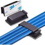 50pcs clips de c�ble adh�sif, attaches autocollantes pour gestion des fils � domicile, bureau et voiture ...