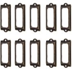 50pcs porte - �tiquette 60 x 17 mm m�tal bronze vintage porte - �tiquette porte - cartes biblioth�que ...