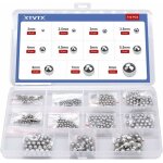 510 pi�ces bille de roulement en acier chrom� de pr�cision solide kit d'assortiment combinaison 2 mm ...