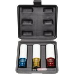 515. 1005 jeu de 3 douilles � chocs pour jantes aluminium, 17, 19, 21 mm