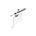 Helm - 53 set ferrures pour portes coulissantes en verres 50 kg - sans rail Helm - 53 set ferrures pour portes coulissantes en verres 50 kg - sans rail