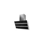 Hotte verticale inclin�e steelmax 800mm inox / verre noir - classe b - d� faber 5513357