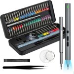 58 en 1 set de tournevis �lectrique, kit de tournevis sans fil rechargeable, kit d'outils de r�paration ...