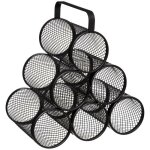 Range bouteilles en m�tal noir capacit� 6 bouteilles h 30 cm - five