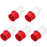 5pcs connecteur industriel zng?015 prise 5 broches pour secteur agricole et chimique 16a 380v?415v