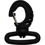 5pcs mousqueton ovale pivotant en plastique noir avec fermoir mousqueton - csparkv