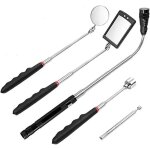 5pcs outil de pr�hension magn�tique, 1. 5 / 20lb outil de ramassage aimant� et miroir d'inspection carr� ...