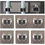 5pcs r�teliers muraux adh�sifs pour couvercles de casserole, organisateur de rangement sans per�age