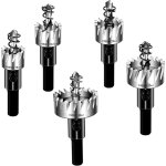 5pcs scies - cloches drill hss4341 ensemble m�che fraise carbure pour forage scie cylindrique foret de ...