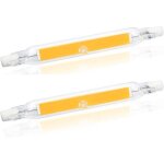 5w r7s 78mm ampoule led de j78 cob filament, 500 lumens 360 degr�s, 30w 48w 50w �quivalent (2pcs, lumi�re ...