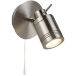 5w samson 1 flame ip44 support mural pour projecteur de salle de bain, argent satin� 3000k