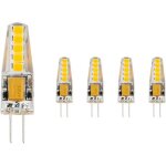 5x ampoules g4 led blanc chaud, 37mm x 10mm plus proche de la taille traditionnelle, 2. 5w led equivalent ...