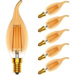 5x e14 filament bougie lampe 4w ampoule edison led c35 blanc chaud 2700k lampe � filament haute luminosit� ...