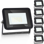 5x projecteur led 20w proline blanc froid ip65 haute luminosit radiateur - swanew