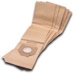 5x sacs compatible avec stihl se 120 aspirateur - papier, 84cm x 20cm marron - vhbw