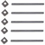 5x tige filete avec crou carr m4 x 60 vis ferrure assemblage meuble table lit chaise armoire tagre ...