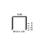 6 000 agrafes galvanis�es p - 12 - 12, 8 x 12 x d. 0, 5 x 1, 25 mm - 6p - 121 - alsafix