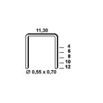 6 000 agrafes galvanis�es vx - 06 - 11, 30 x 6 x d. 0, 55 x 0, 7 mm - 6vx061 - alsafix
