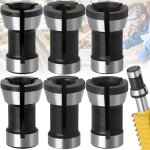 6 / 6. 35 / 8mm 6 pi�ces t�te de mandrin hss pince de serrage defonceuse t�te adaptateur convertisseur ...