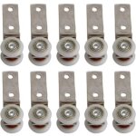 6, 5 x 1, 9 cm coude de conduit en m�tal roulement bloc de poulie avec deux plastique de roue pour porte ...