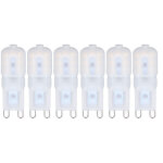 6 ampoules led g3 dimmables 3w �conomie d'�nergie blanc chaud 220 - 240v pour lustres et appliques