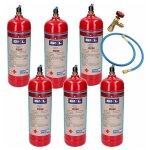 6 bouteilles de gaz rfrigrant r290 + tuyau + vanne 370gr propane