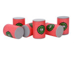 6 cibles num�rot�es pour canettes - jeu de tir avec fusil jouet et projectiles en mousse eva
